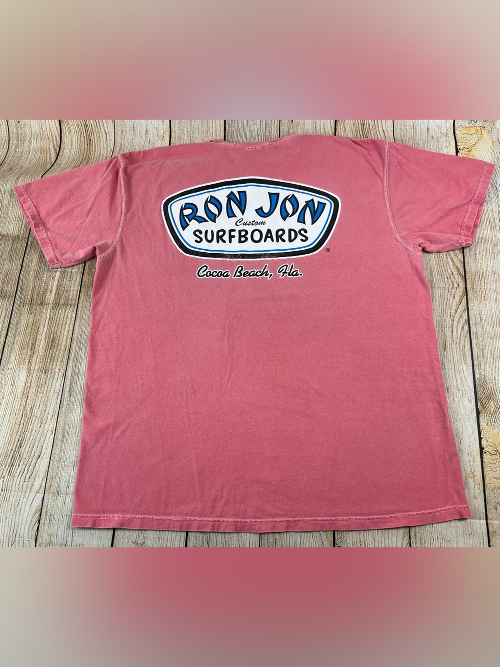 Ron Jon Surfboards Cocoa Beach Florida Comfort Colors Red T Shirt Size XL
